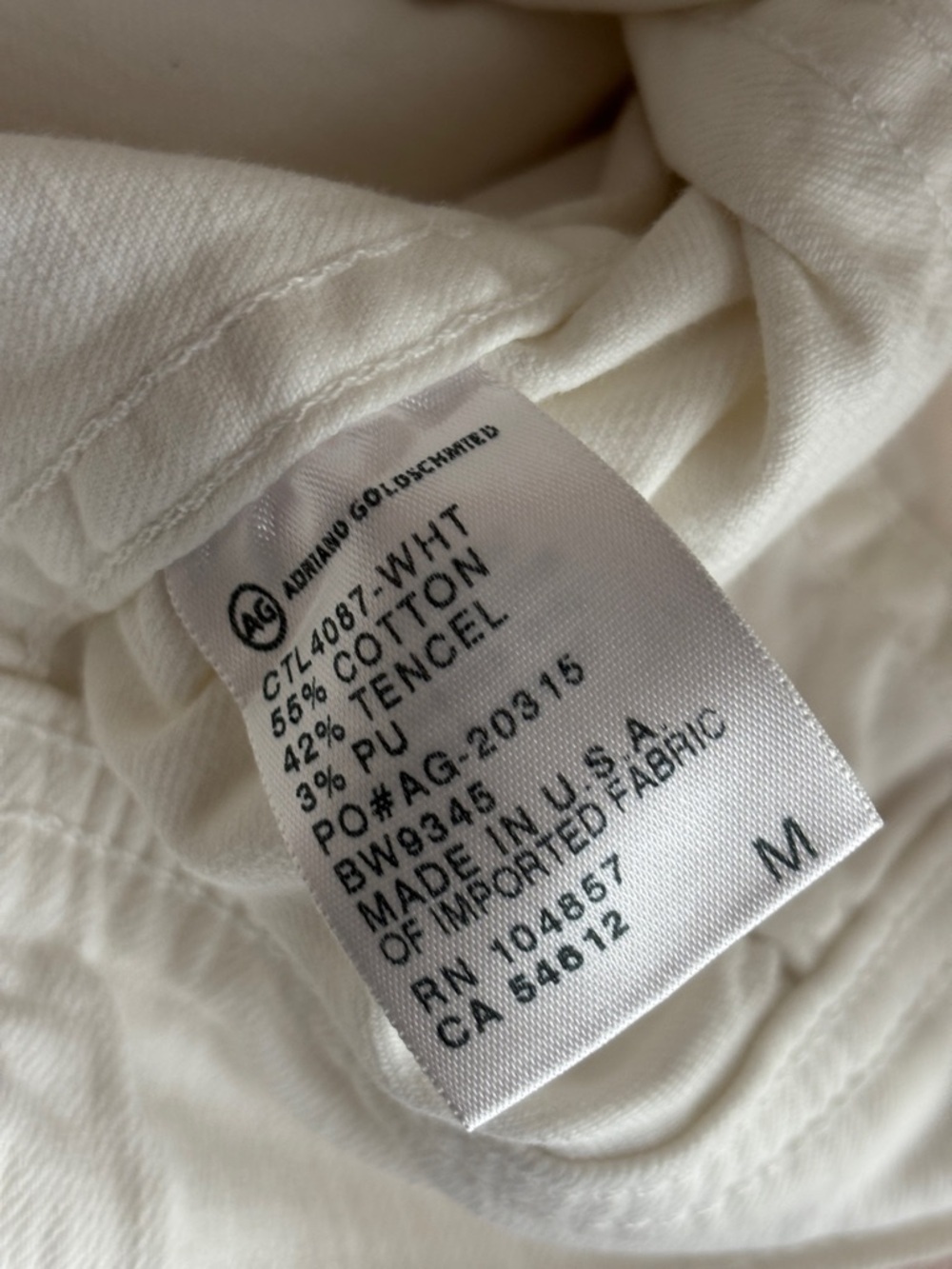 AG Adriano Goldschmied | Robyn Denim Jacket White Cropped Stretch | Medium - Picture 5 of 7
